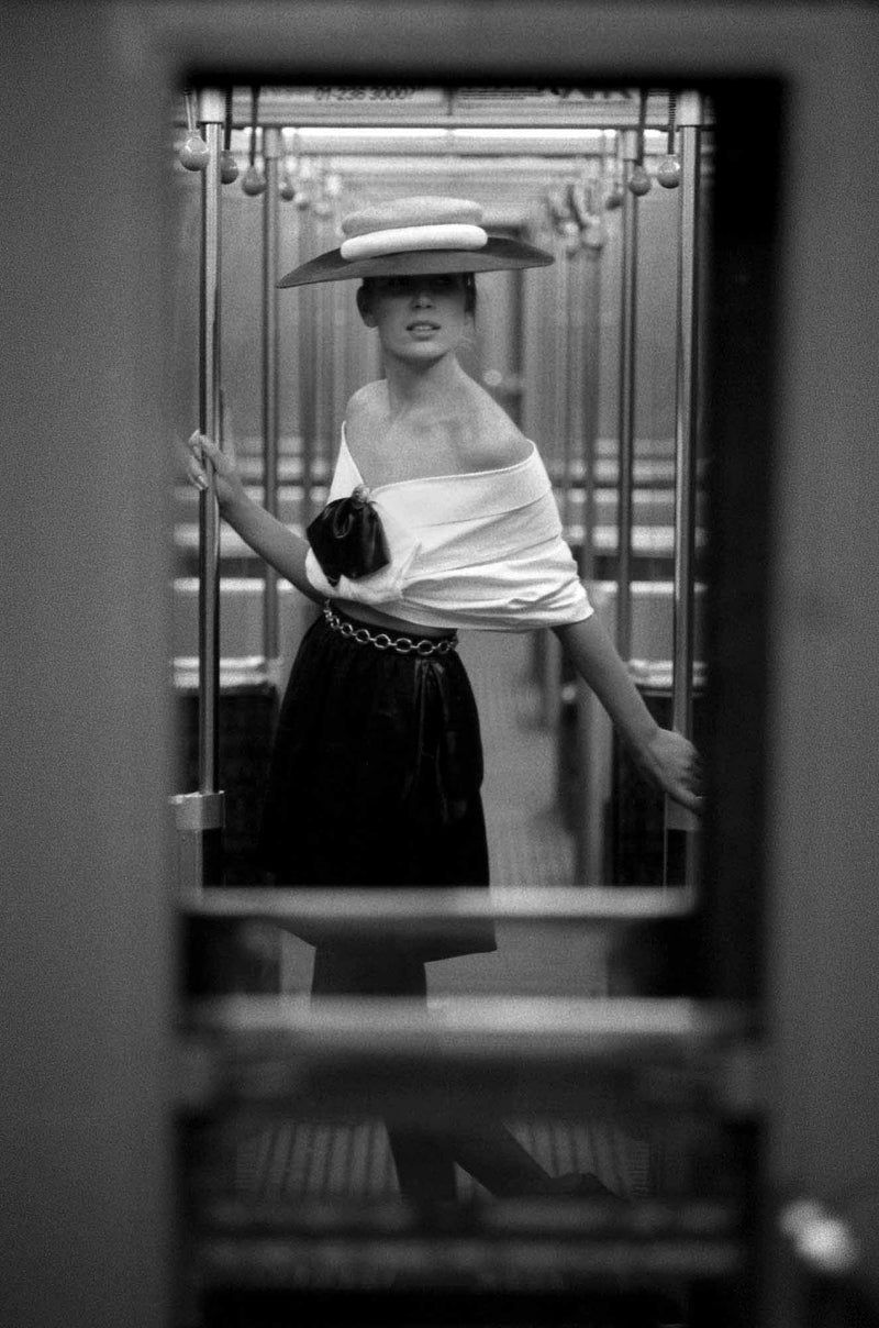 Rebecca in The Sliding Doors Shoot, Metropolitan Line, 1987 (Kodak Tri-X 135) - The Dandy Collective